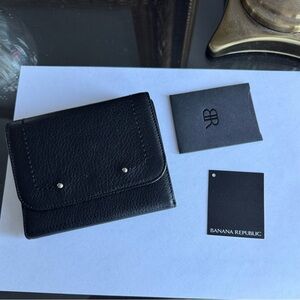 Banana Republic Black Leather Card Holder
